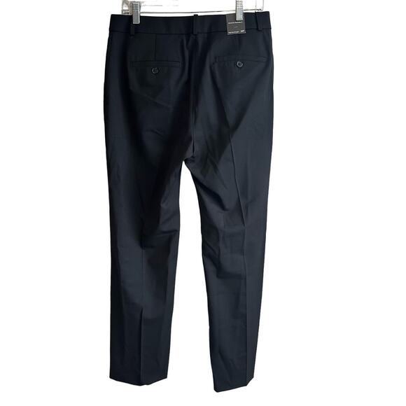 Banana Republic Siena Straight Italian Wool Blend Pant Black 10 Petite - Picture 7 of 12